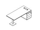 СИ-104. Стол на опорной тумбе 2000x900x750
