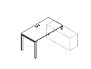 НСТП-П.979. Стол к опорной тумбе правый 1400x700x750