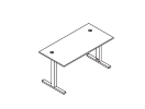 2MTK.079. Стол на T-образном каркасе 1400x700x750