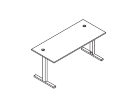 2MTK.074. Стол на T-образном каркасе 1600x700x750