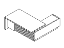 Z-218Л.0000. Стол с опорной тумбой левый 1800x2030x750