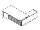 Z-220Л.0000. Стол с опорной тумбой левый 2000x2030x750