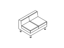 2С. Секция 2-местная без подлокотников 1120x760x680