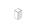 1244. Шкаф низкий 450x450x795