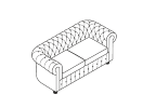 CHRL2. Диван 2-хместный 1700x880x720