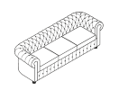 CHRL3. Диван 3-хместный 2200x880x720
