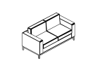 SUM22. Диван 2-х местный 1500x820x800