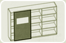 ALU L07. Стеллаж (дверца-ТВ)