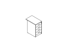 ТП-4.2. Тумба приставная 412x720x755