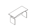 1-X21. Стол письменный 1600x800x760