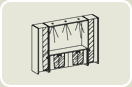 4C/3L. Шкаф, стекло с подсветкой