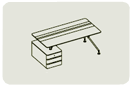 PR182L. Стол с тумб.(multi-wood)