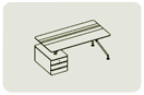 PR182LS. Стол с тумб.(multi-wood)