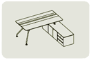 PR183LS. Стол с тумб.(multi-wood)
