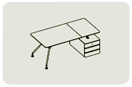 PR201LB2. Стол с тумб.(multi-wood)