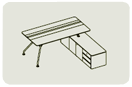 PR203L. Стол с тумб.(multi-wood)