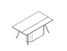 S-180H. Стол с панелью 1800x1000x720