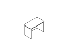 PVPEGADD. Стол приставной 1020x500x730